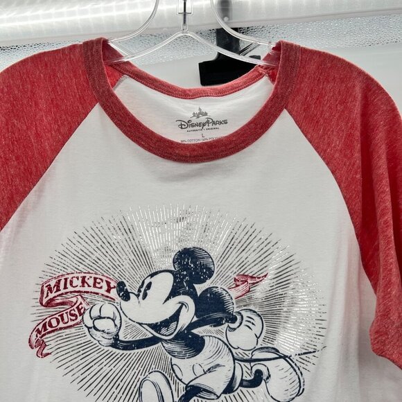 Disney Parks Women's 3/4 Sleeve Mickey Mouse USA Top Size Large - Picture 2 of 8